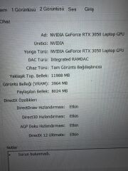 Hp Vıctus i5-12500H 16 RAM 512 SSD RTX 3050 4 GB