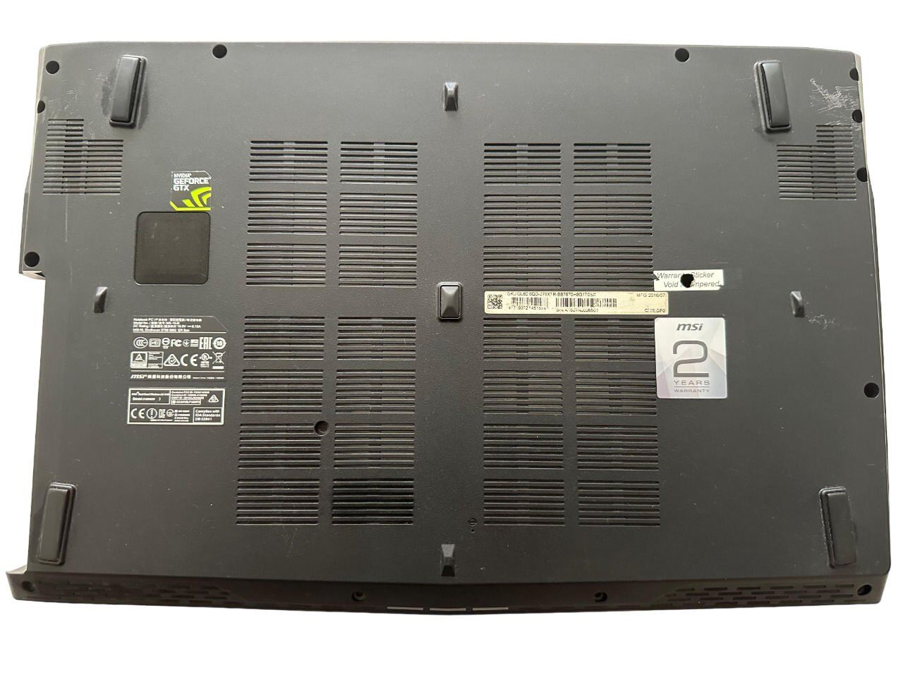 MSI GP62 GL62 PL62 MS-16JB MS-16JD MS-16J9 LAPTOP ALT KASA